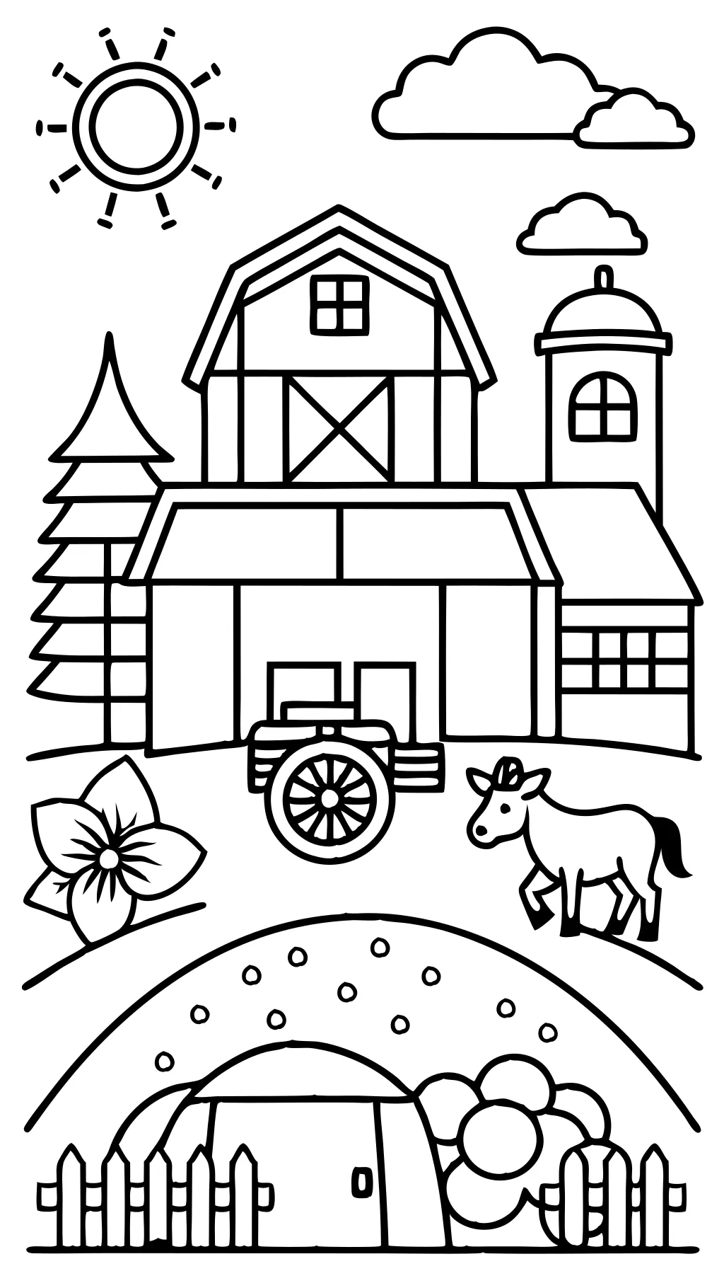 printable farm coloring pages